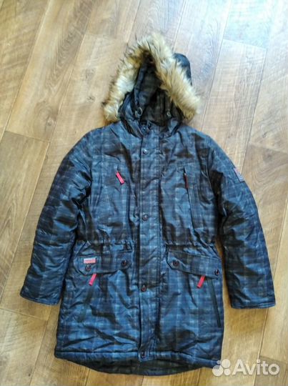 Мембранная зимняя парка плюс шапка в подарок