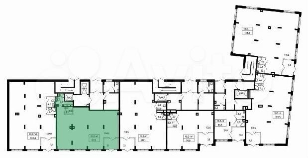 Аренда, торговое помещение площадью 107.3 кв.м