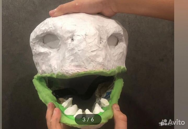 Маска раптора папье маше,фурсьют,основа