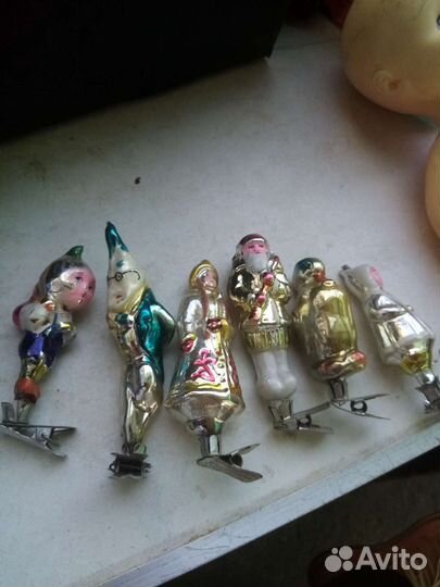 Елочные игрушки СССР на прищепке люди