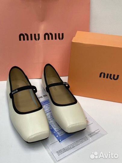 Балетки miu miu