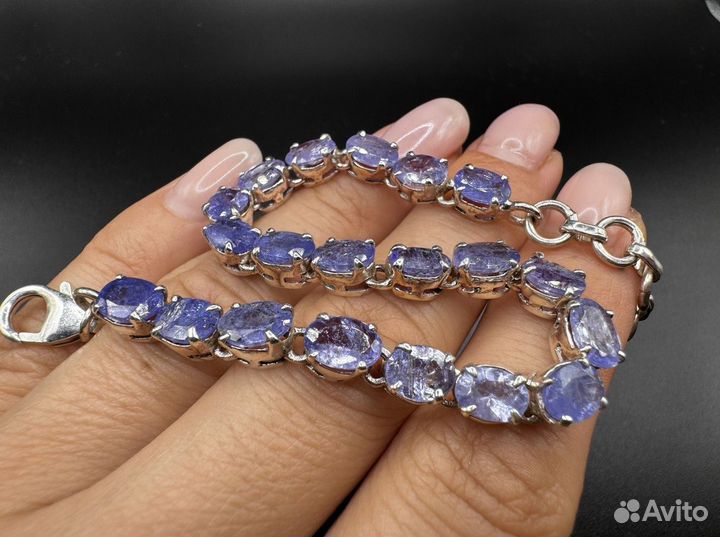 Браслет из камня танзанит