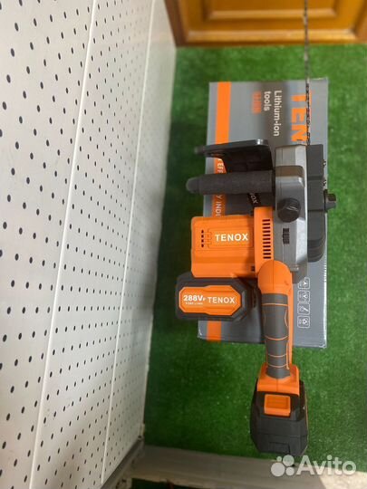 Цепная аккумуляторная пила tenox, 2АКБ, 8Ач