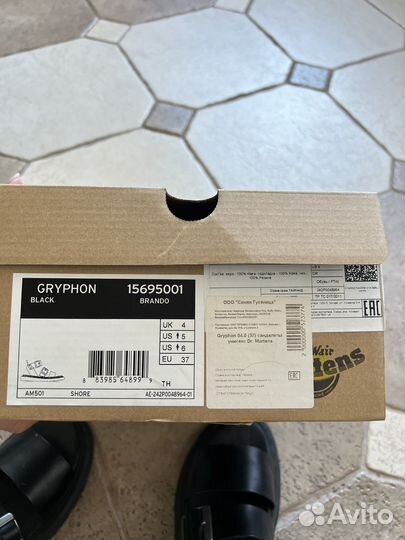 Dr martens сандалии босоножки gryphon черные