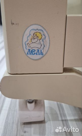 Кроватка Лель съёмная стенка+ящик, без маятника