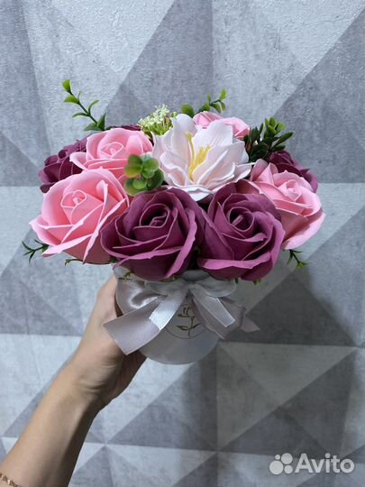 Букет из мыльных цветов