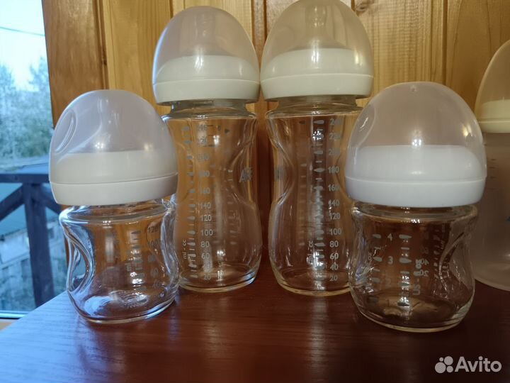 Бутылочки philips avent стекло/пластик+соски