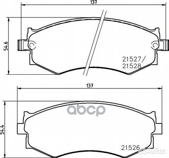Колодки тормозные дисковые перед (PF-2176)