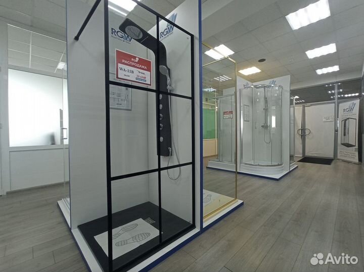 Шторка на ванную стеклянная