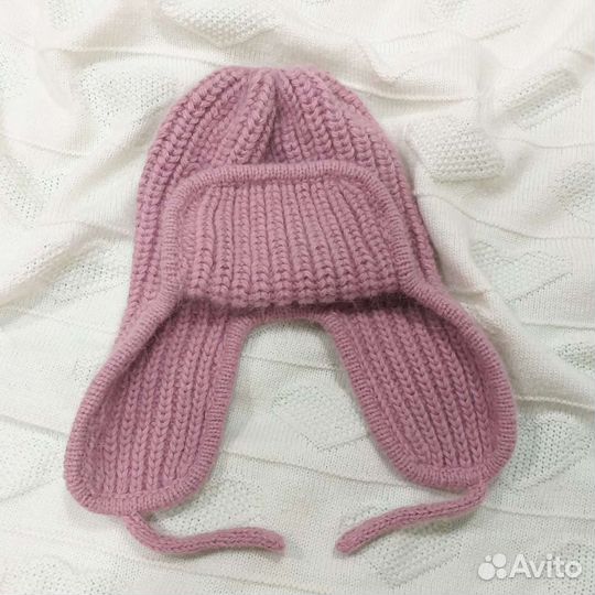 Шапка ушанка из пуха норки