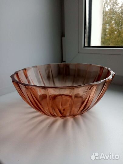 Салатник цветное стекло СССР