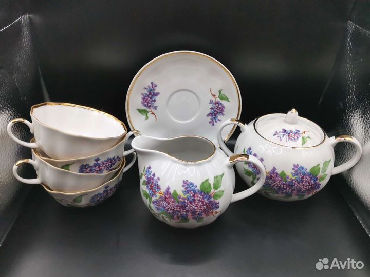 Сервиз чайный Сирень Дулево СССР Не полный