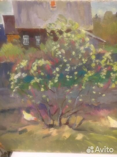 Картина кар / масло 60-е гг. Семячкин П.С. 70х50