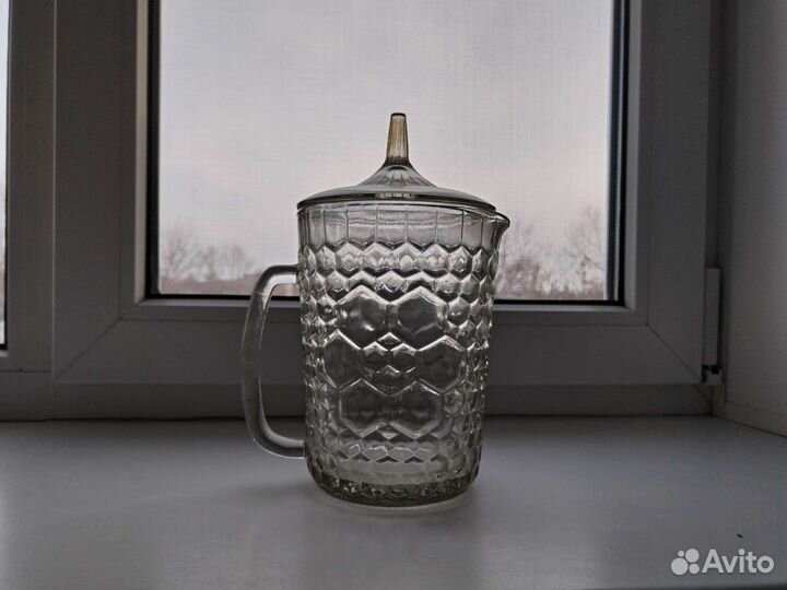 Кувшин, стекло, 70-80гг,СССР, винтаж