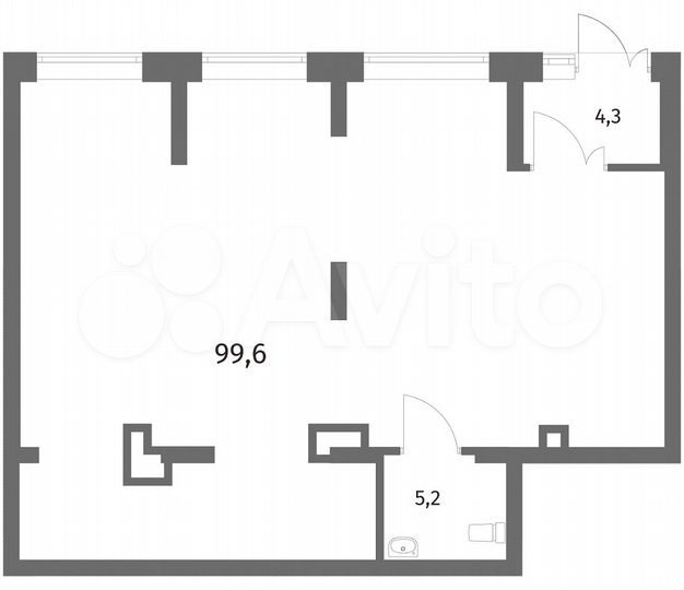 Продам торговое помещение, 109.2 м²