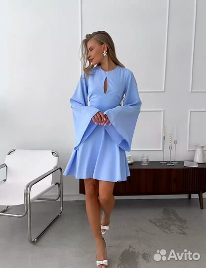 Платье голубое