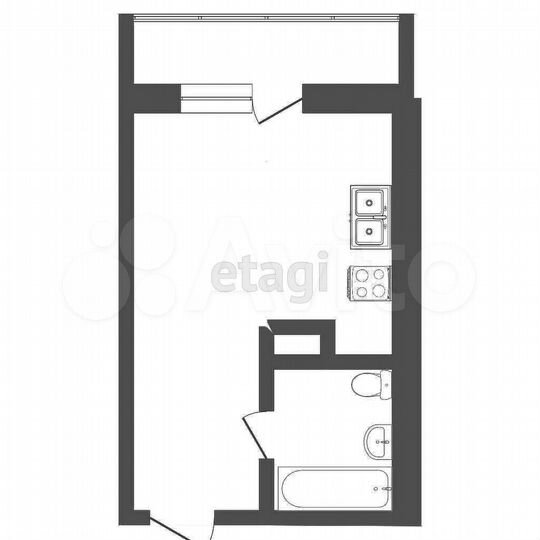 Квартира-студия, 15,7 м², 3/16 эт.