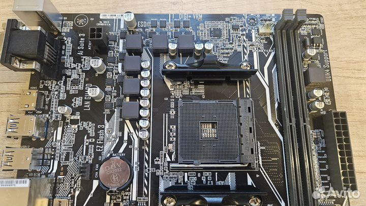 Б/у Мат.плата AM4 asus prime A320M-K, 2xDDR4