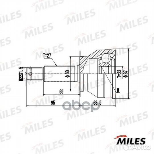 ШРУС hyundai sonata EF 99-01 нар. GA20679 Miles