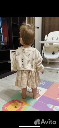Теплое платье для девочки baby GO