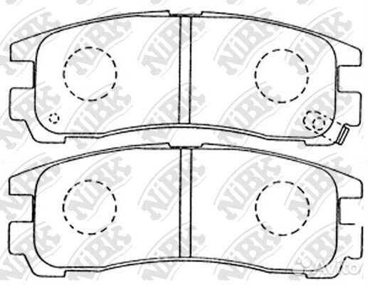 Тормозные колодки дисковые mitsubishi galant/PA