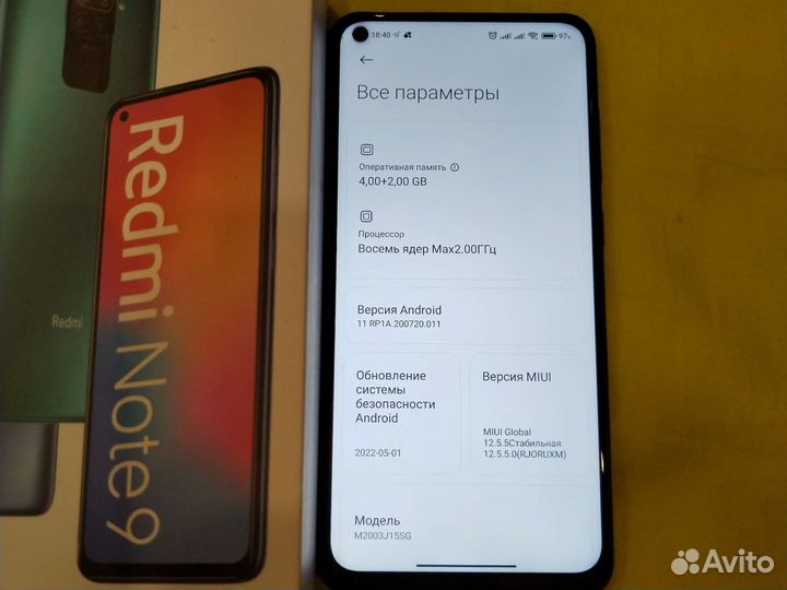 Xiaomi redmi note 9. 4/128