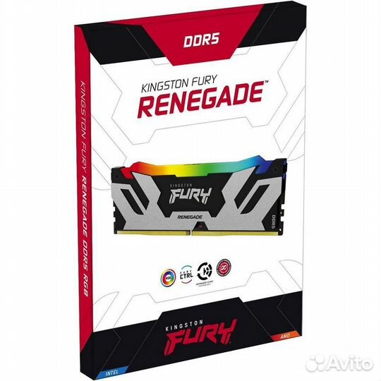 Оперативная память 64GB Kingston Fury Beast White RGB KF564C32rsak2-64