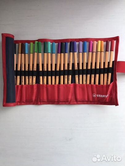 Капиллярные ручки линеры stabilo 25 цветов