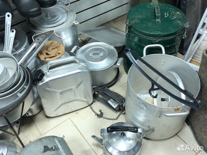 Кастрюля армейская алюминиевая СССР солдатская