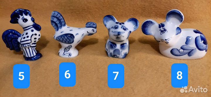 Гжель сувениры малая форма