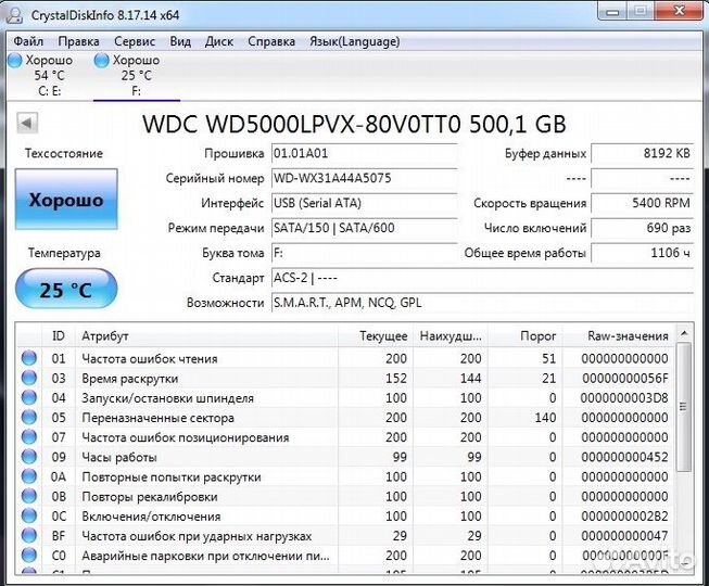 Жесткий диск WD blue 500GB
