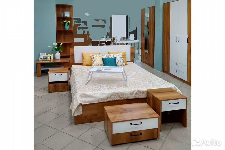 Тумба прикроватная 400 2 ящика Сеул