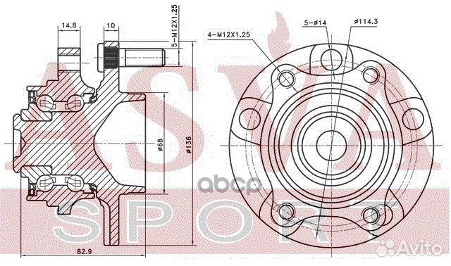 Ступица передняя stagea M35 2001-2007skyline V35