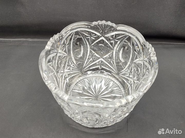 Ваза для конфет салатник Линза Хрусталь