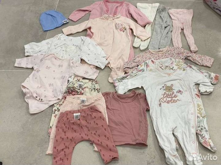 Детская одежда пакетом для девочек 6-9 мес
