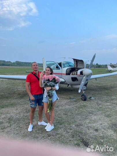 Полет на четырехместном самолете