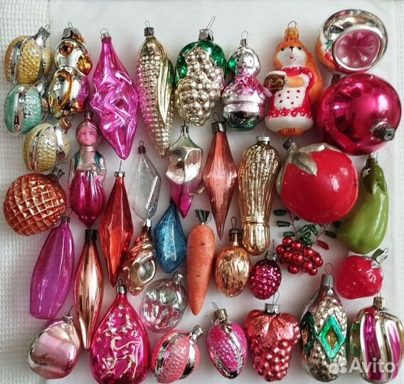 Елочные игрушки СССР на прищепке