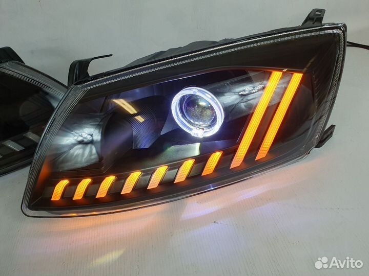 Тюнинг фары Лада Гранта в стиле Ауди Bi-LED линзы