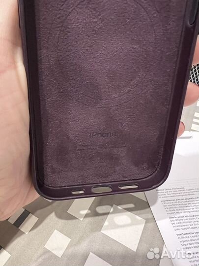 Чехол кожаный на iPhone 13 pro оригинал