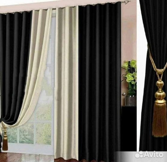 Комплект штор с тюлью