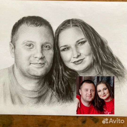 Портрет по фото карандашом