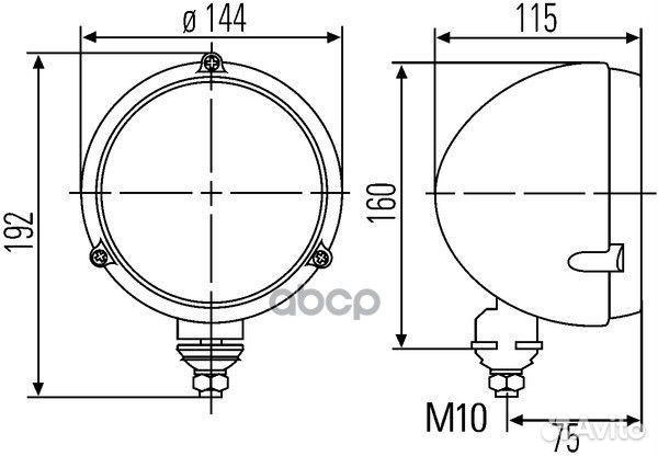 Фара универсальная 1A3 996 002-161 hella