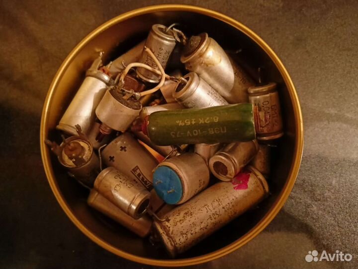 Радиодетали СССР, платы, конденсаторы