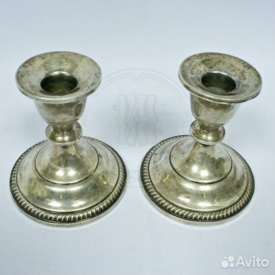 Подсвечники, Серебро, Германия, пара, 570 гр, Стер