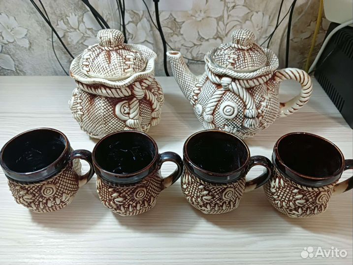 Чайный сервиз глиняная керамика