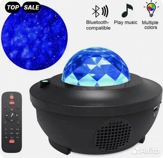 Проектор-колонка звездного неба с пультом управлен