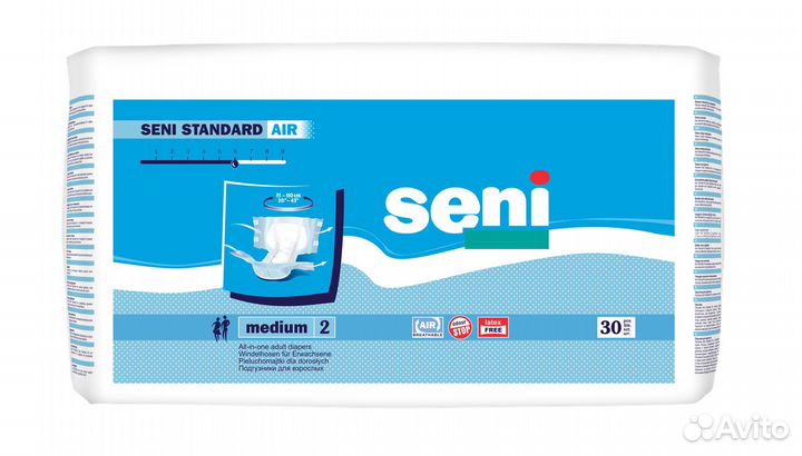 Подгузники (памперсы) для взрослых seni №.2.3.4