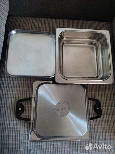 Сковорода гриль zepter с крышкой и чашей. Блюда