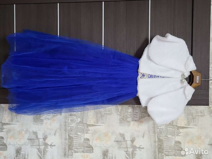 Вечернее платье синее для девочек с болеро