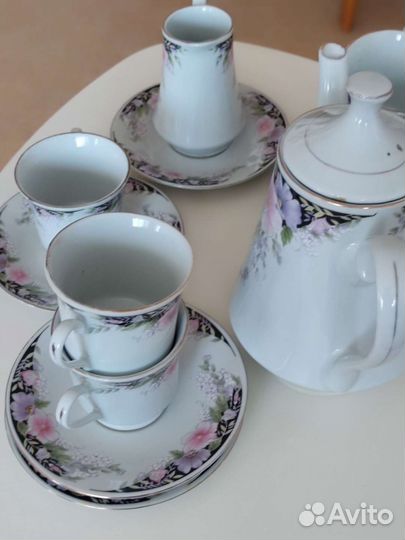 Чайно кофейный сервиз китайский фарфор
